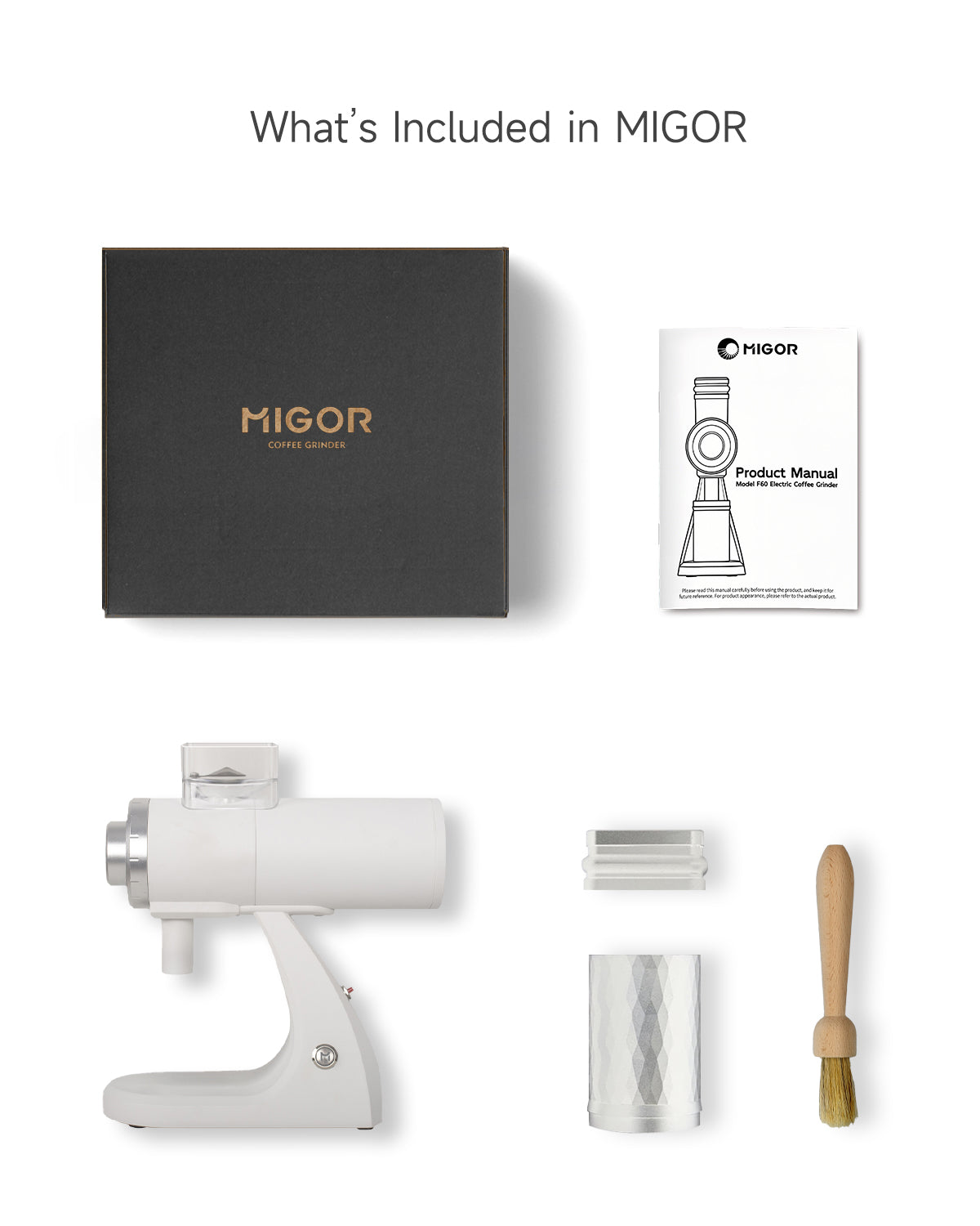 MIGOR F60 Flat Burr Coffee Grinder – 60mm Flat Burr, 48 steps Adjustment